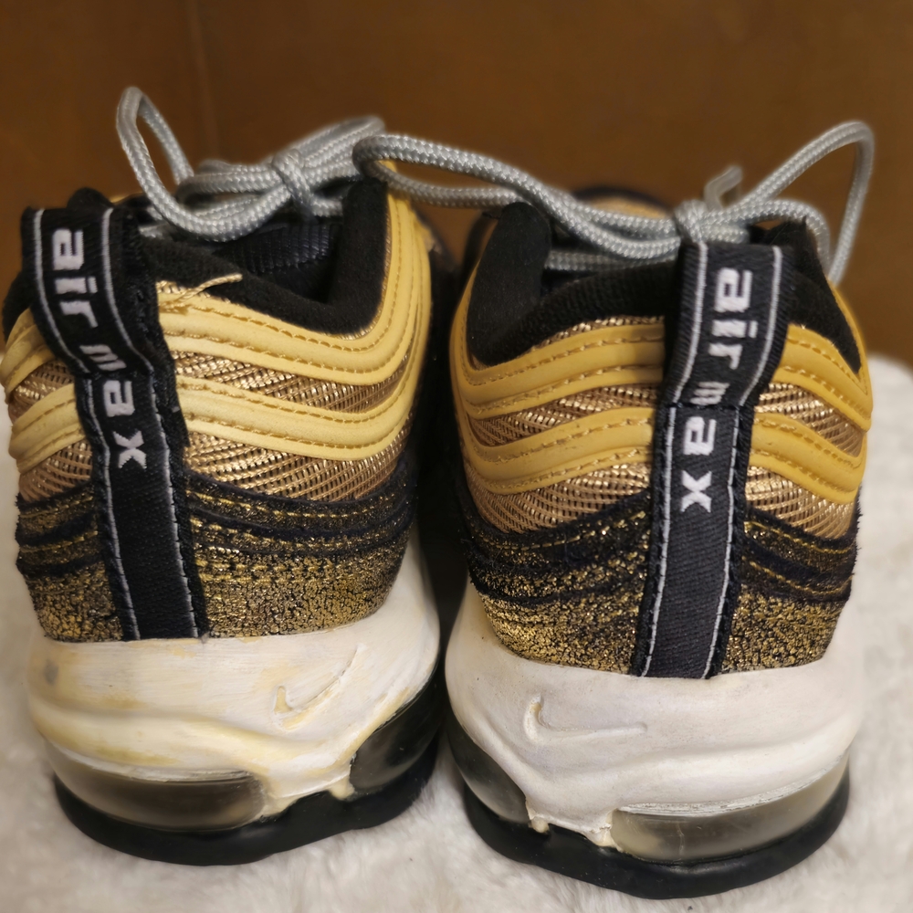 Nike Air Max 97 Gold and Black Sneakers - Picture 4 of 8